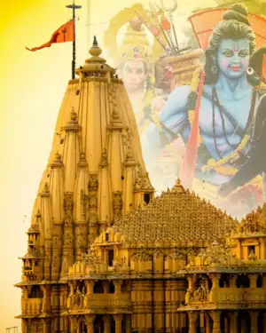 Happy Ram Navami Ram Temple Editing Background