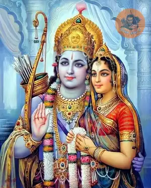 Happy Ram Navami Sita MAA wITH Ram Ji Background