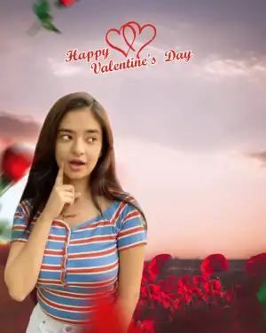 Happy Valentine Day Anushka Sen Editing Background