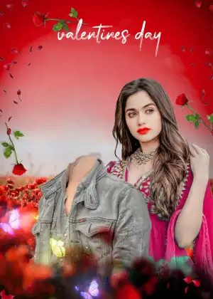 Happy Valentine Day Boy Girl Editing Background