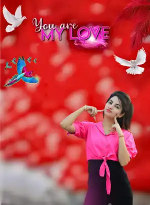 Happy Valentine Day CB Girl Editing Background