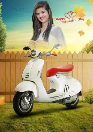 Happy Valentine Day Scooty Editing Background