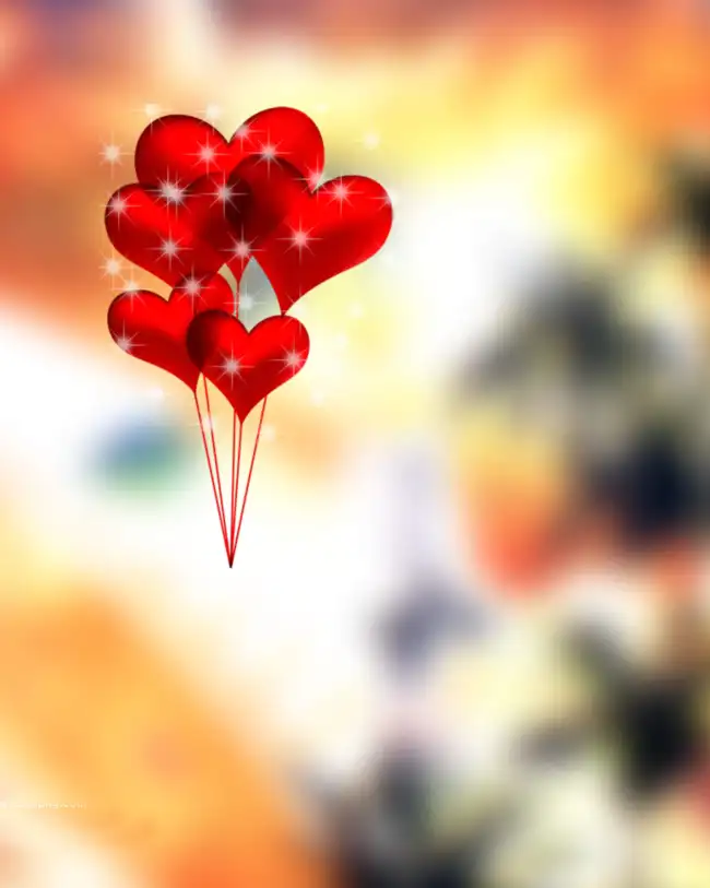 Heart Balloon Blur CB Background HD For Picsart Download