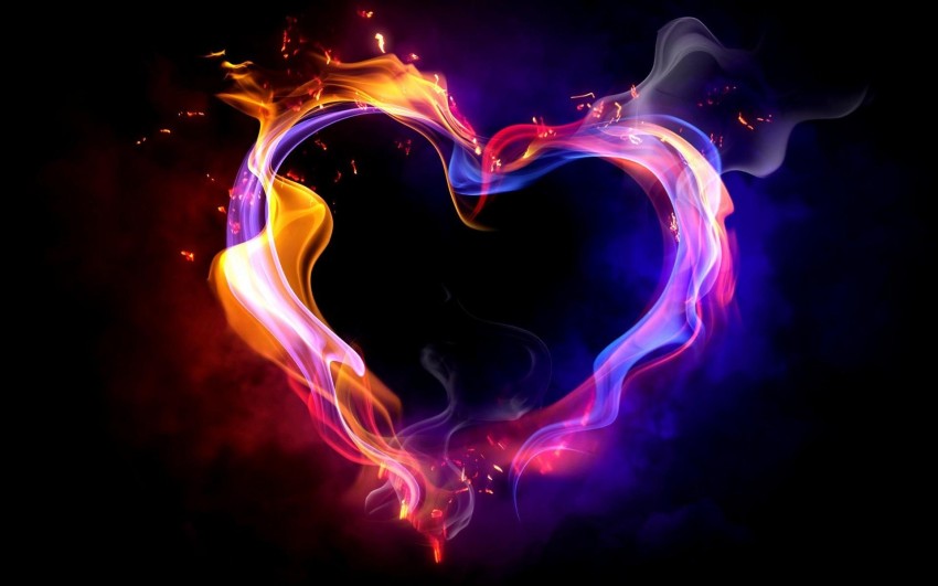 Heart Shaoe Smoke Background Full HD Free Download