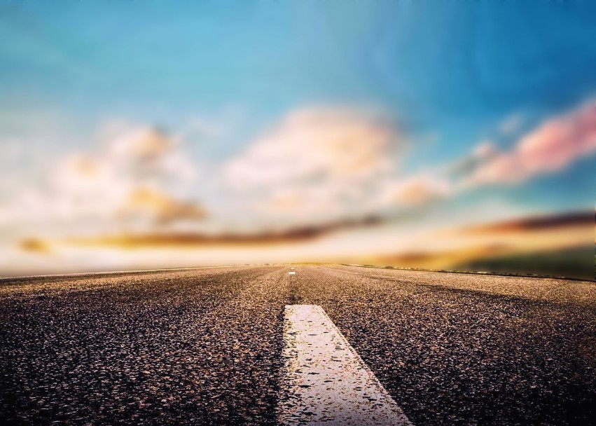 Highway Road  Blue Sky CB Picsart Background HD