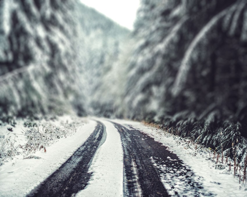 Highway Road Winter Mountain CB Picsart Background HD