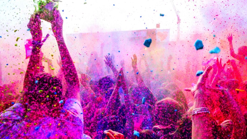 Holi People Playing Editing Background Full HD Download