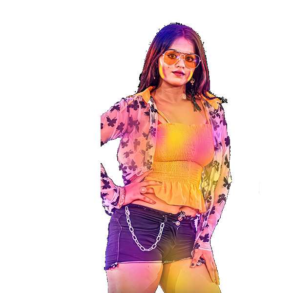 Holi Woman Wearing A Colorful Shirt PNG Images