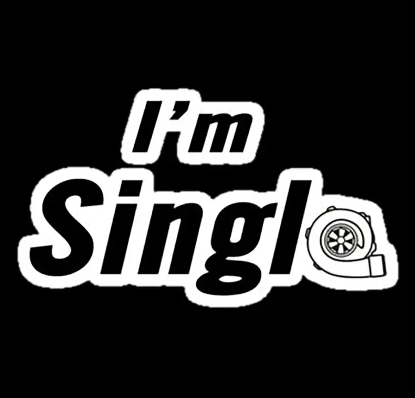 I Am SIngle English Hindi Text PNG Images Download