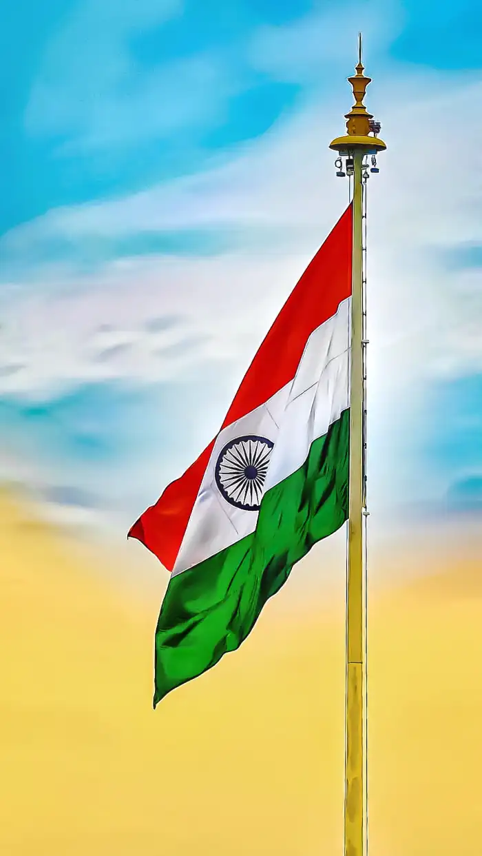 India Flag Tiranga Waving Phone iPhone Mobile Background HD Images (