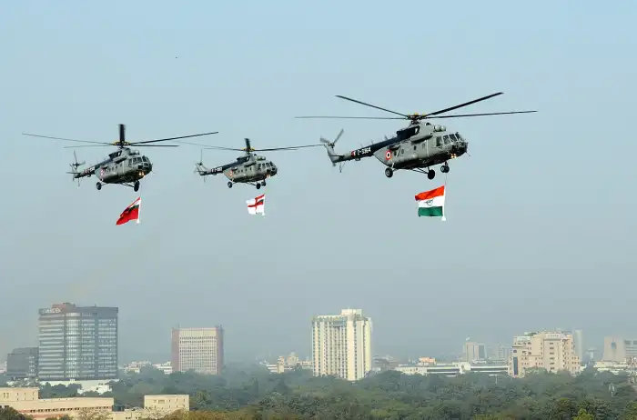 India Flag With Helicopter Background HD Images Wallpapers (