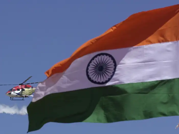 India Flag With Helicopter Background HD Images Wallpapers (