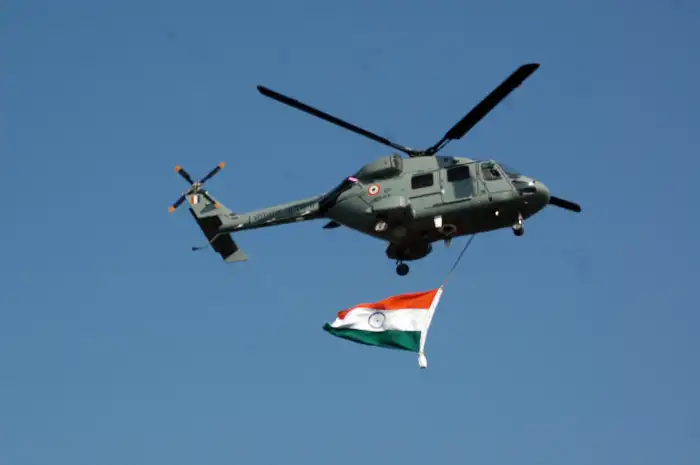 India Flag With Helicopter Background HD Images Wallpapers (