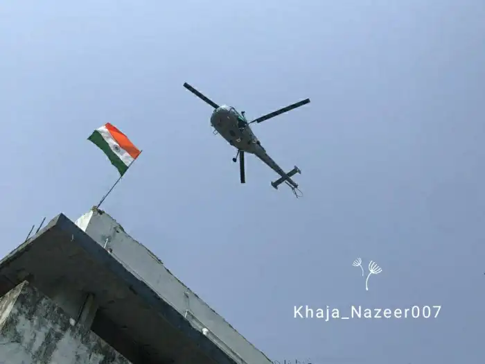 India Flag With Helicopter Background HD Images Wallpapers (