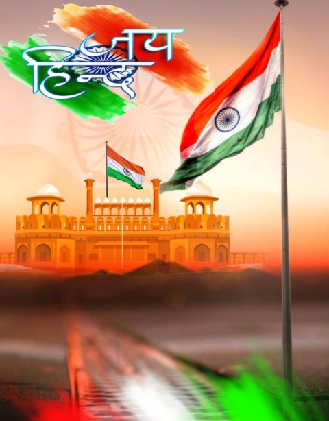 India Fort 26 January Republic Day PicsArt Background HD