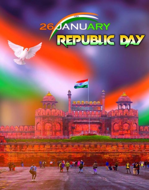 India Fort  Republic Day PicsArt Editing Background