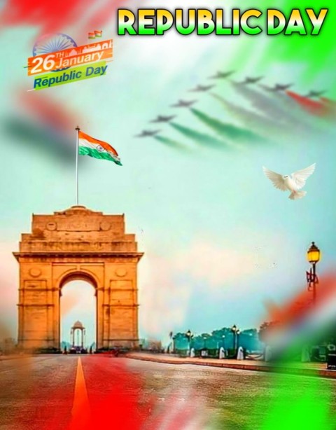 India Gate Republic Day PicsArt Editing Background