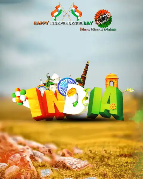 India Logo 15 August CB Editing Background HD  Free Download