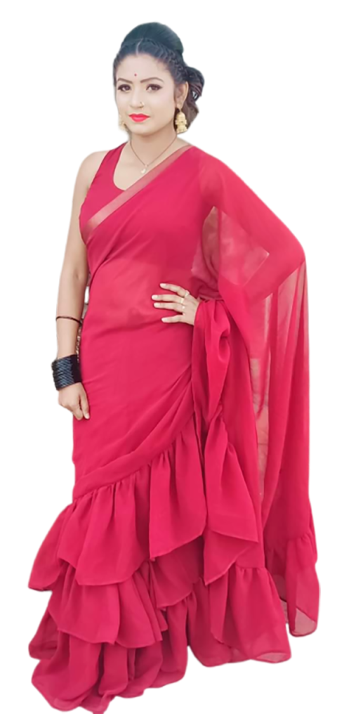 Indial Girls In Red Dress PNG For Editing