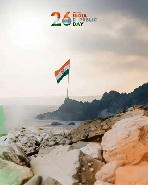 Indian Flag On Roack CB 15 August Editing Background HD