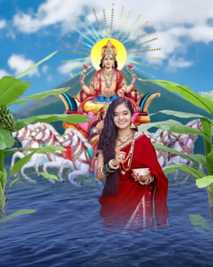 Thumbail Of Chhath Puja With Girl Editing Background