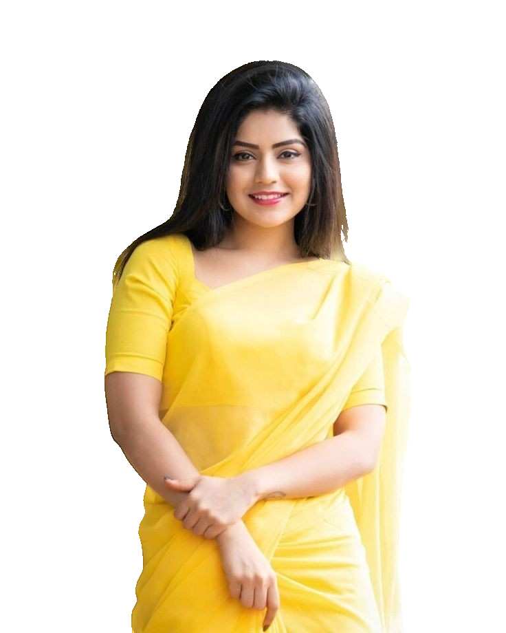 Indian Girl  In A Yellow Saree  PNG Images