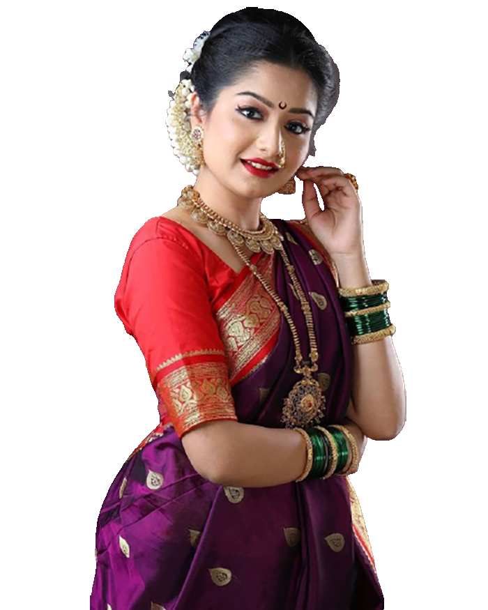 Indian Girl Woman In Saree Full Body PNG Images