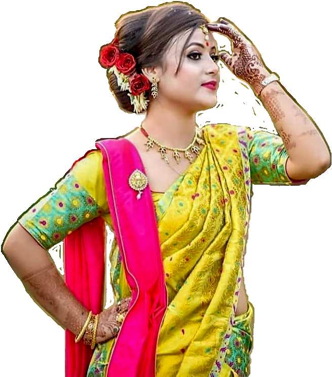 Indian Girl Woman In Saree Full Body PNG Images