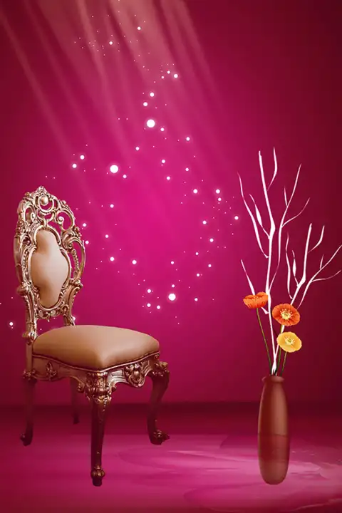 Indoor Chair Red Studio Background HD Download