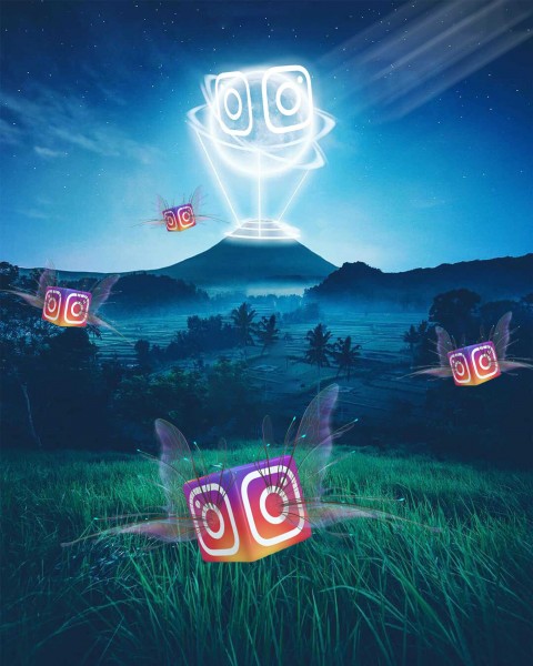 Instagram Logo CB Background For Picsart