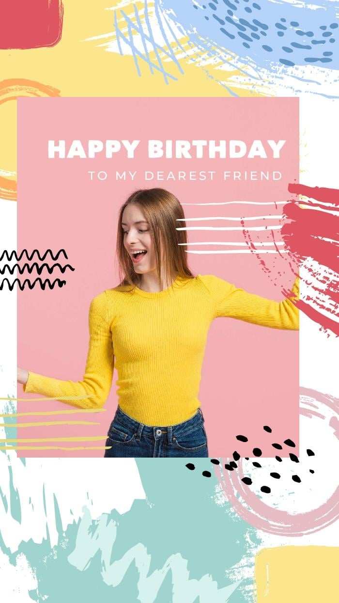 Instagram Happy Birthday Sister Story Post Background