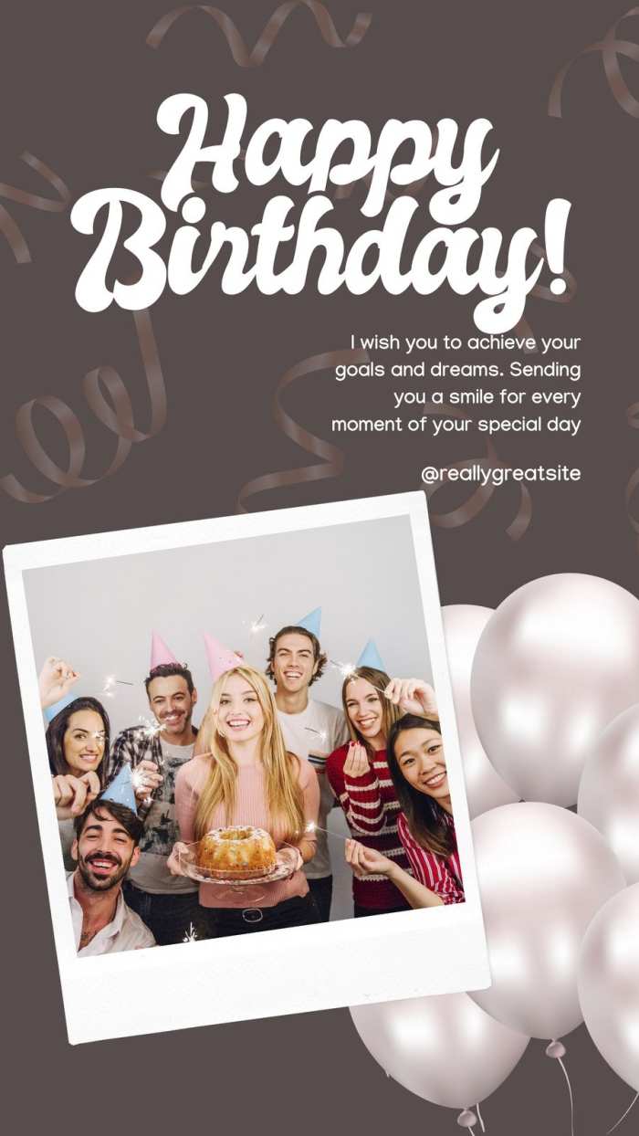 Instagram Happy Birthday Story Free Template Background