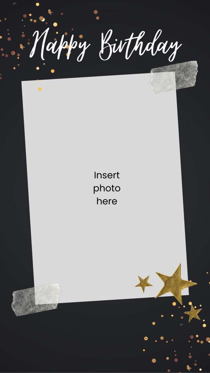 Instagram Happy Birthday Template Story Post Background