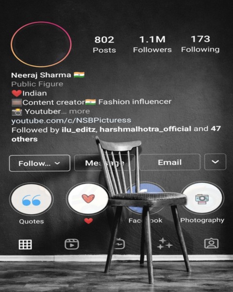 Instagram Profile Background With Chair