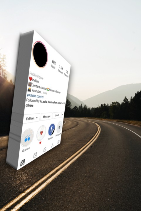 Instagram Profile Road Editing Background