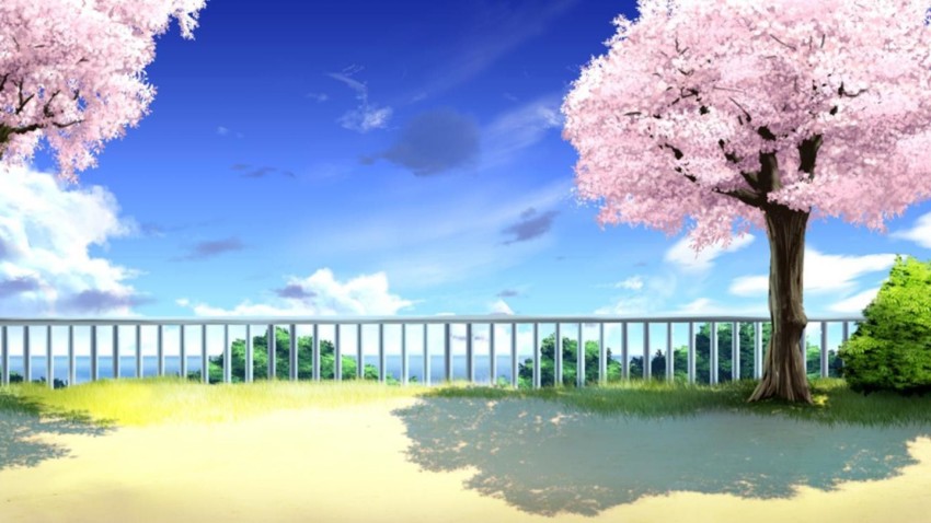 Japan Anime Tree Background HD Download