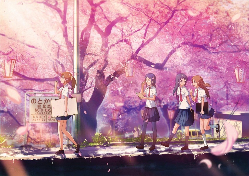 Japan Anime Tree Background HD Images Photos Download