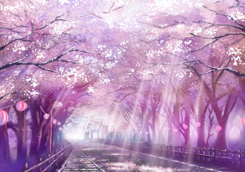 Japan Anime Tree Background HD Images Photos Download