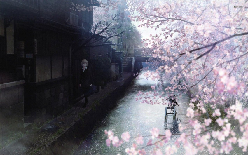 Japan Anime Tree Background HD Images Photos Download