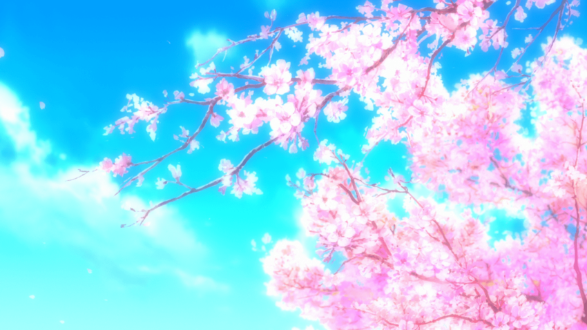 Japan Anime Tree Background Wallpaper HD Download