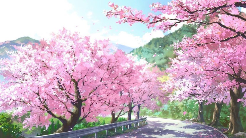 Japan Anime Tree Wallppaer Background HD Download