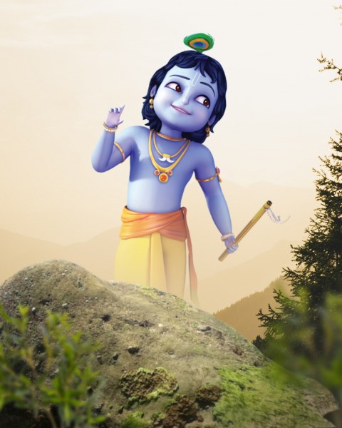 Krishna Janmashtami CB PicsArt Editing Background Full HD