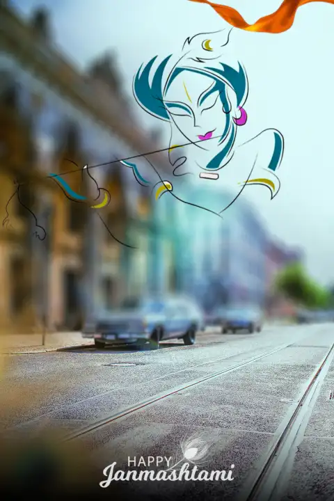 Krishna Janmashtami Editing Blur  Road  HD Background For CB