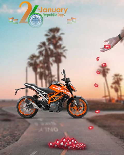 KTM Bike 26 January Republic Day Editing Background