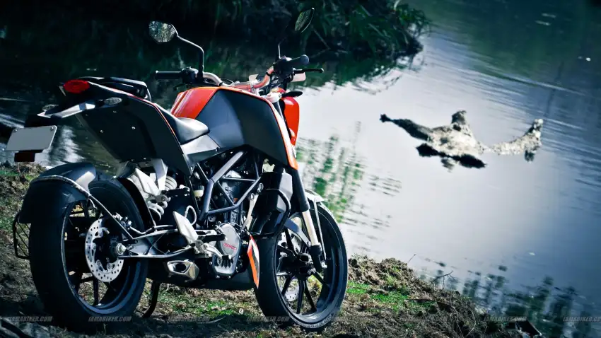 KTM Bike Sea Background HD Download Free