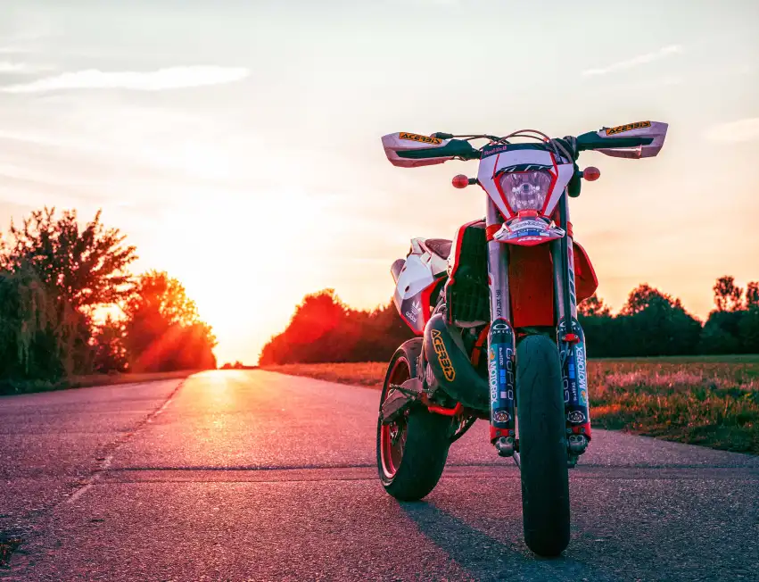 KTM Bike Sunset Road Editing Background HD Download