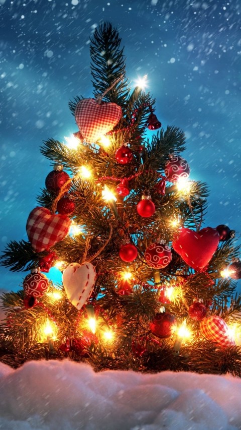 Light Christmas Tree Background HD Download