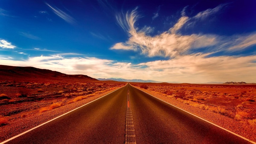 Long Flat  Road Wallpaper Background  Full HD