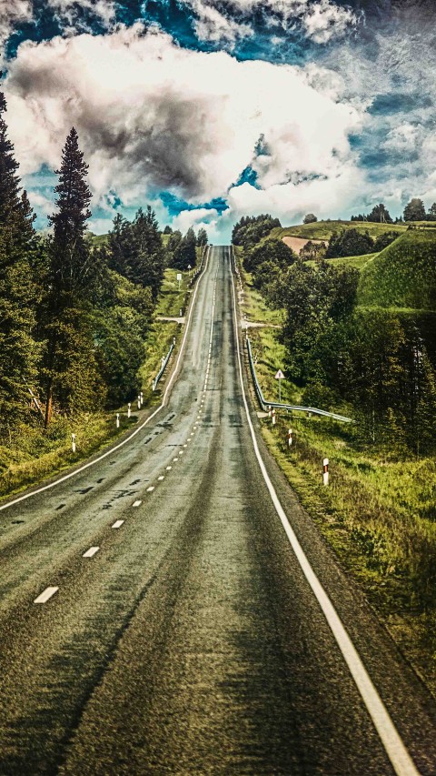 Long Summer Road Background HD Photo Image Free