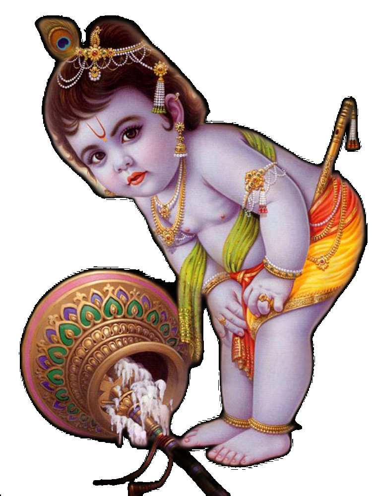 Lord Baby Krishna With Butter PNG Images HD Free Download